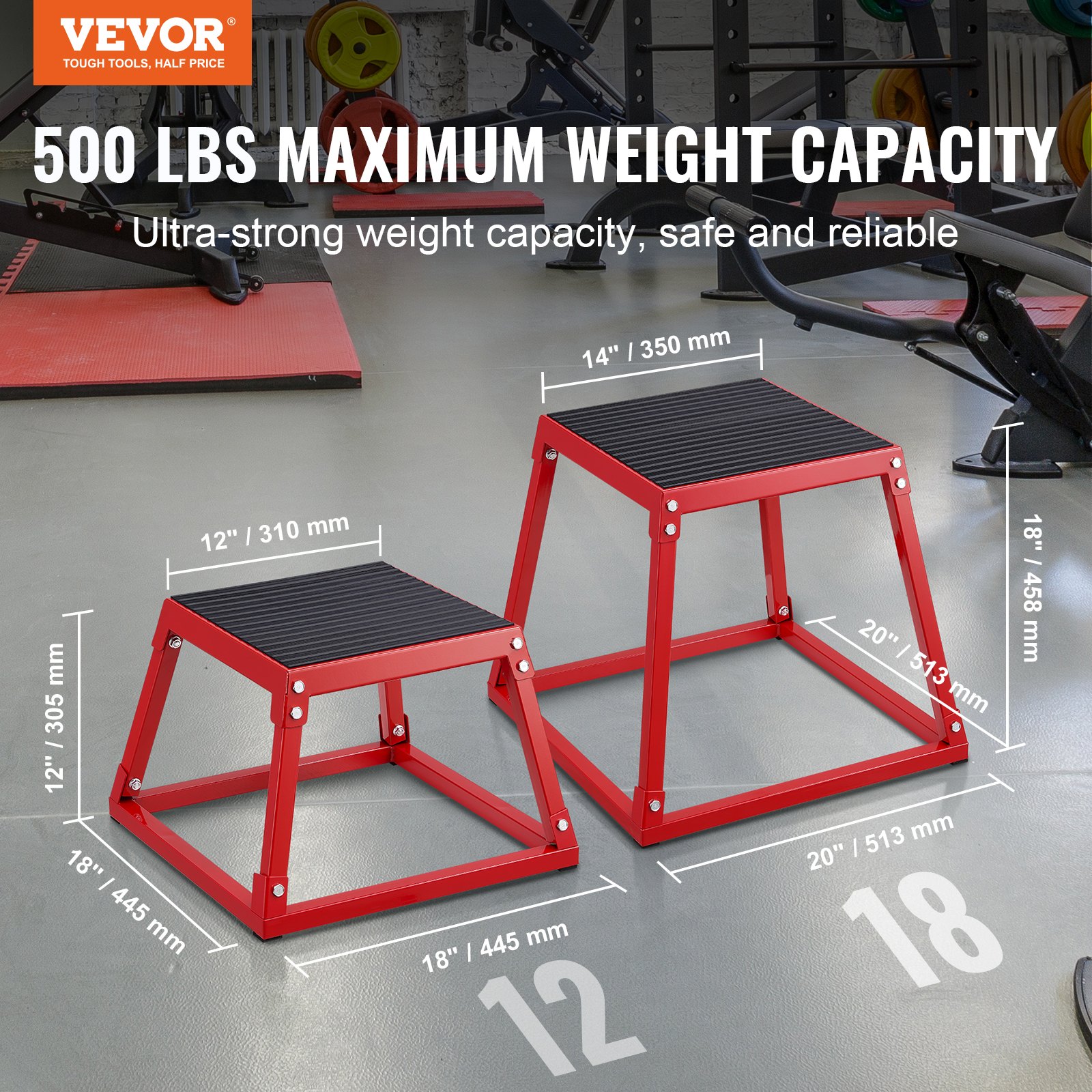 Box Jump Plyo - Plyometric Jump Box, 12 Inch Plyo