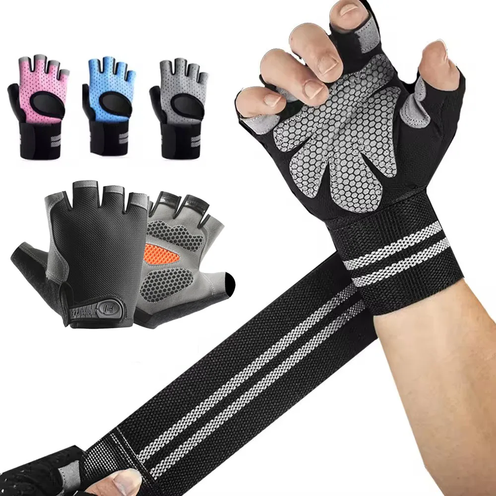 1Pair Half Finger Gym Fitness  - مراجعة Crossfit Workout With Equipment وسعره