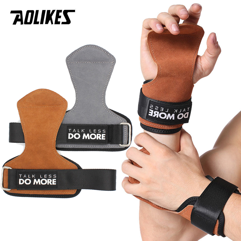 AOLIKES Cowhide Gym Grips Glov - مراجعة Crossfit Workout With Equipment وسعره