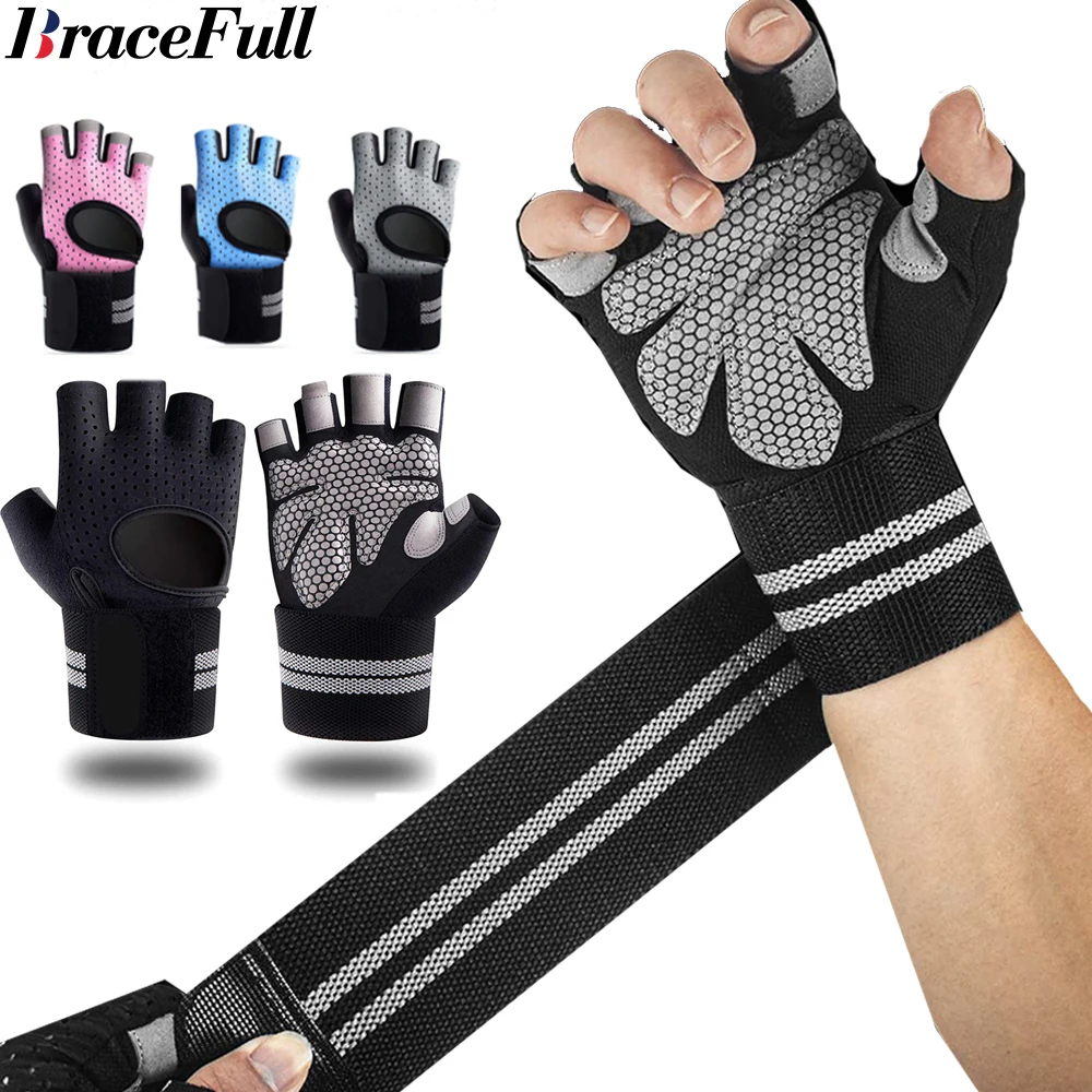 1Pair Half Finger Gym Fitness  - مراجعة Crossfit Workout With Equipment وسعره