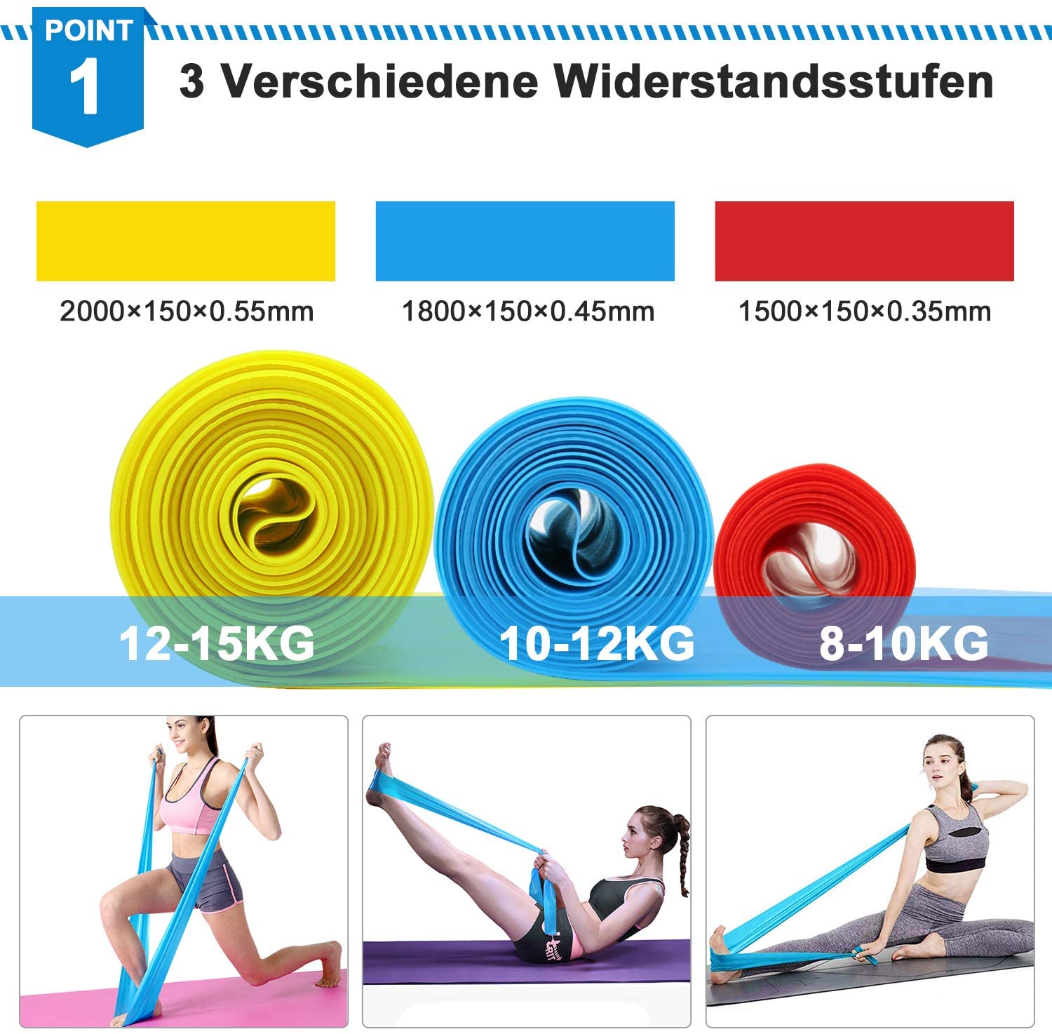 Elastic Fitness Bands 3Pcs Res - مراجعة Crossfit Workout With Equipment وسعره