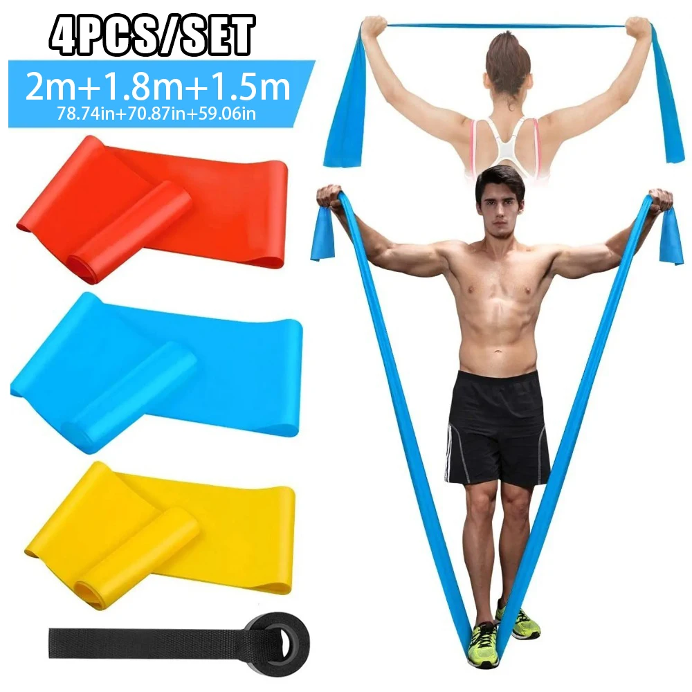 4Pcs/Set Elastic Fitness Bands - مراجعة Crossfit Workout With Equipment وسعره